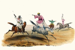 La voltige, par des Bedouins. in Album Grotesque, Choices of Types Remarkable, illustrations by Victor Adam, Paris, circa 1850