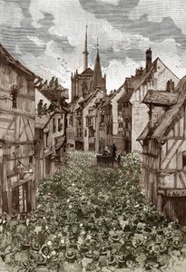 Affair of the Possessed of Loudun (Demons of Loudun) circa 1630: Hunt for Witches, the French Priest Urbain Grandier (1590-1634) who Allegedly Made a Pact with the Devil and Accused of Bewitching Nuns, is Burnt on the Stake by Victor Armand Poirson