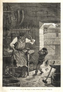 Illustrated Popular Biography of Gambetta - The Foil Broke and Hit the Young Onlooker in the Eye by Victor Armand Poirson