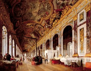 The Hall of Mirrors at Versailles Used as Military Hospital for Tending Wounded Prussians in 1871