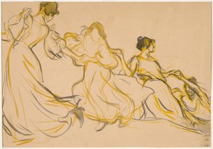 Study for the Decoration for the Salle des Fêtes for La Mairie du 11e arrondissement de Paris by Victor Emile Prouve