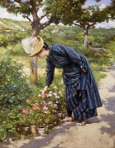 Lady in a Garden