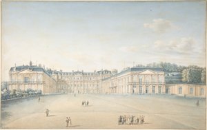 Courtyard of the Château de Saint-Cloud by Victor Jean Nicolle