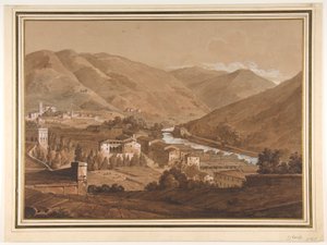 Town in an Alpine Valley by Victor Jean Nicolle