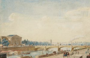 View of the Pont de la Concorde and the Palais Bourbon in Paris by Victor Jean Nicolle
