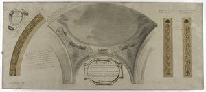Sketch for the Galerie Lobau, Hôtel de Ville, Paris: Ornamental Project for a Cupola by Victor Jean Pierre Maziès