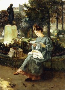 Afternoon in the Luxembourg Gardens by Victor Marec