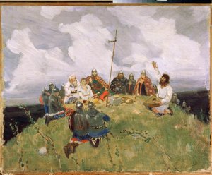 Boyan Playing Gusli by Victor Mikhailovich Vasnetsov