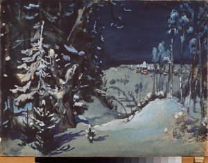 Stage Design for the Theatre Play Snow Maiden by A. Ostrovsky