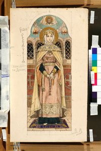 Portrait of Eudoxia Dmitrievna of Suzdal (Study for a Fresco in St Vladimir