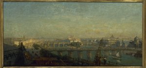 Paris du côté du levant: View Taken from the Roofs of the Louvre, in 1856 by Victor Navlet