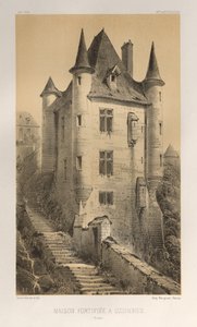 Picturesque Architecture or Monuments of the 15th and 16th Centuries: Castles of France of the 15th and 16th Centuries: Pl. 60, Fortified House in Uzerches (Corrèze)