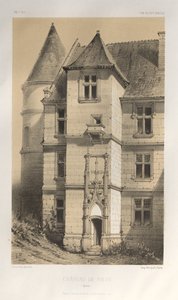 Picturesque Architecture or Monuments of the 15th and 16th Centuries: Castles of France of the 15th and 16th Centuries: Pl. 62, Castle of Folin (Yonne) by Victor Petit