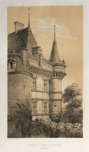 Picturesque Architecture or Monuments of the 15th and 16th Centuries: Castles of France of the 15th and 16th Centuries: Pl. 32, Castle of Azay-Le-Rideau (Indre et Loire)