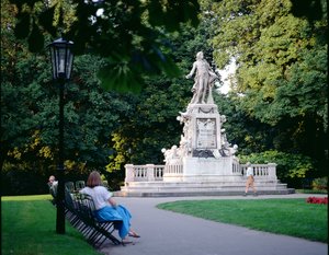 Monument to Mozart, built 1896, Burggarten by Victor Tilgner