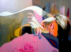 Abstract Pensive Woman