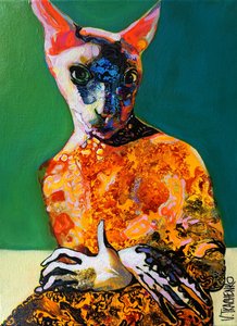 Colorful Sphynx Portrait