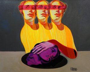 Surreal Figures Purple Head