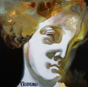 Surreal Golden Bust