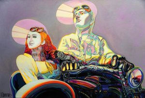 Vibrant Motorcycle Journey