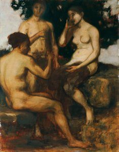 Figurative Composition (Three Nudes) by Victor zur Helle