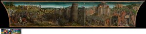Conquest of Jerusalem by Titus (predella) by Vienna Master of Mary of Burgundy