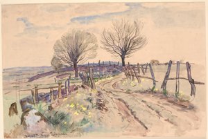 Landscape with Field Road by Viggo Pedersen