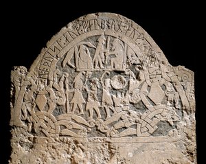 Viking burial stone of Sanda by Viking