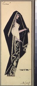 Preparatory costume for Helene for the "La Belle Helene" Opera Bouffe by Viktor Andreyevich Simov