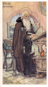 Saint Nestor the Chronicler by Viktor Mikhaylovich Vasnetsov