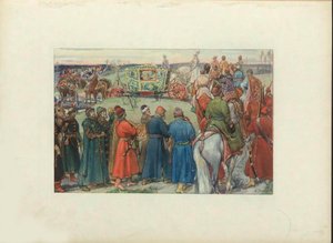 Tsars Alexei Mikhailovich Ride to the Hunt by Viktor Mikhaylovich Vasnetsov