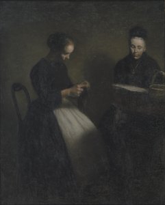 Evening in the Drawing Room. The Artist