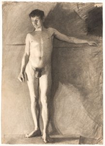 Standing Male Model by Vilhelm Hammershøi
