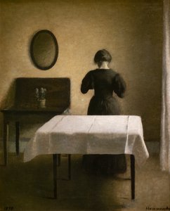 Interior with a Black Woman