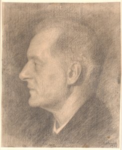 Portrait of Alfred Bramsen, Profile etc. by Vilhelm Hammershøi