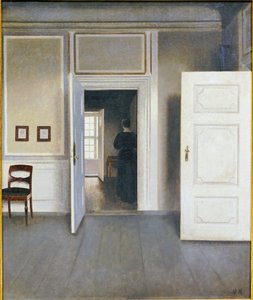 Woman in an Interior, Strandgrade 30, 1901 by Vilhelm Hammershoi
