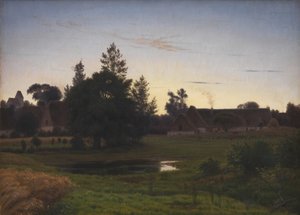 After Sunset in the Outskirts of a Village