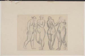 Four Standing Female Models by Vilhelm Lundstrøm