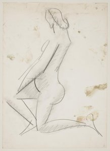 Kneeling Woman, Profile to the Left