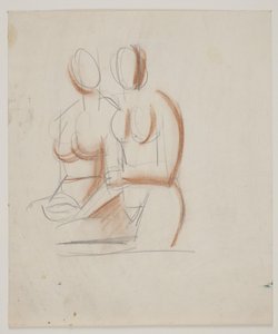 Composition Study with 2 Naked Women by Vilhelm Lundstrøm