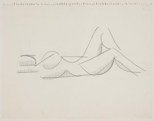 Reclining Female Model, Legs to the Right