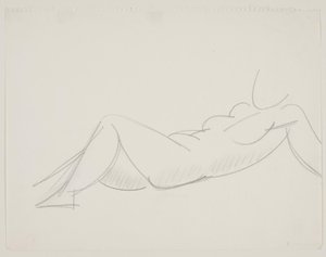 Reclining Female Model, Legs to the Left