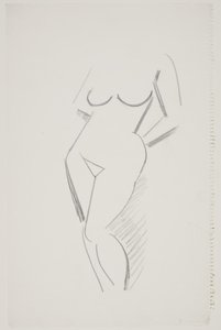 Standing Female Model with Both Hands Behind Her Back by Vilhelm Lundstrøm