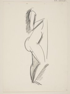 Standing Nude Woman, Profile to the Right, Drapery in Hand by Vilhelm Lundstrøm