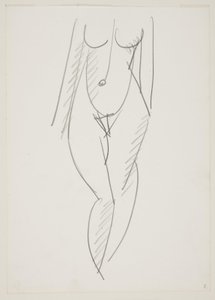 Standing Naked Woman Seen from the Front by Vilhelm Lundstrøm