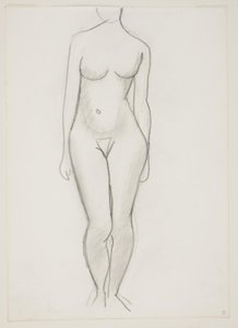 Standing Nude Woman Seen from the Front by Vilhelm Lundstrøm
