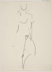 Standing Naked Woman, Facing Right by Vilhelm Lundstrøm