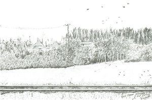 Ely station view from platform 3 by Vincent Alexander Booth