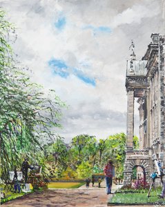 Lyme Park view of house and gardens, 2015