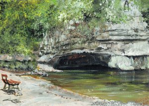 Resurgence of the River Douix-rue de la Douix by Vincent Alexander Booth